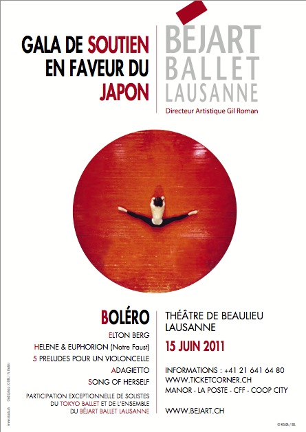 Béjart Ballet Lausanne: Gala de soutien en faveur du Japon