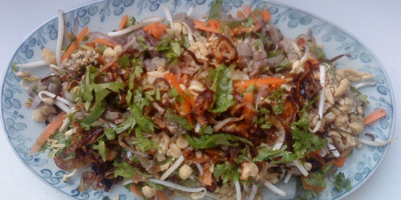 Salade vietnamienne boeuf cru au citron Gỏi Bò Tái Chanh