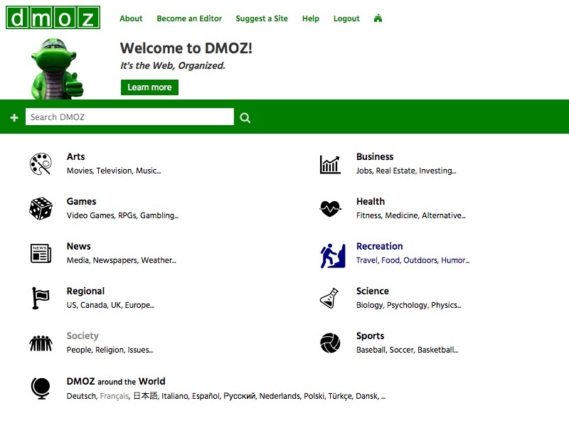 Dmoz: new look and feel